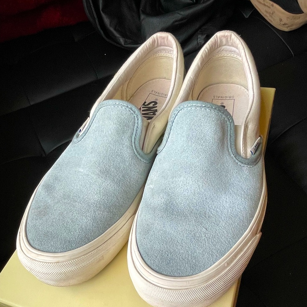 Vans Vintage Slip ons Baby Blue